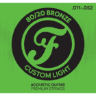 Fazley APBR1152 Premium 80/20 Bronze Acoustic Guitar Strings Custom Light