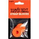 Ernie Ball 5620 Strap Blocks Red (Pack of 4)