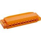 Hohner Translucent Harp C Diatonic Harmonica (Orange)