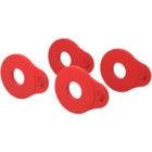 D'Addario Flex Lock Strap Block 4-Pack Red