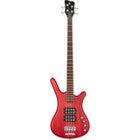Warwick RockBass Corvette $$ 4-String Burgundy Red Transparent Satin Electric Bass Guitar with Gig Bag