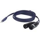 DAP FL46 Stereo Mini-Jack to Double XLR Cable, 3m (Blue)