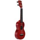 Mahalo MS1TRD Slimline Series Soprano Ukulele (Transparent Red)