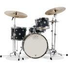 DW Drums Design Series Frequent Flyer Satin Black 4-Piece Shell Set