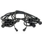 Showgear Festoon Light E27 with 20 Fittings, 20m (Black)