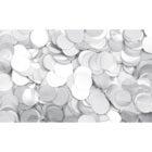 Showgear Metallic Confetti 1kg (White, Round, 55mm)