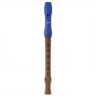 Hohner B95842 Alegra 3-part soprano recorder, Baroque, blue