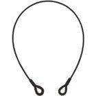 Eurolite Steel Rope 1000x6mm black + Thimbles safety cable with safety eyes