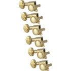 Grover 305 GL6 Mid-Size Rotomatics with Round Button, Gold Guitar tuning machines