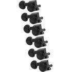 Grover 505BCL6 Mini Roto-Grip Locking Rotomatics, Black Chrome Mini Rotomatics