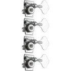 Grover 142C4 Vintage Bass Machine Heads, 4-in-Line, Chrome bass guitar tuning machines