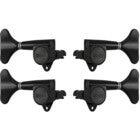 Grover 144BC Mini Bass Machine Heads, 2+2, Black Chrome Mini tuning machines for bass guitar.