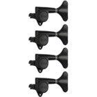 Grover 144BC4 Mini Bass Machine Head, 4-in-Line, Black Chrome Mini Bass Tuning Machines
