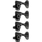 Grover 145BC4 Titan Electric Bass Machine Head, 4-in-Line Bass guitar tuning machines set, Black Chrome