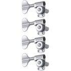 Grover 145CL4 Titan Electric Bass Machine Heads, 4-in-Line Lefthand, Chrome bass guitar tuning machines