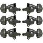 Grover 102BN Rotomatics w Round Button,3+3, Black Nickel Guitars tuning machines