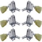 Grover 133CK Deluxe Guitar Machines w Keystone Button,3+3,Chrome Guitars tuning machines