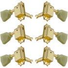 Grover 133GK Deluxe Guitar Machine Heads w Keystone Button,3+3,Gold Guitar tuning machines