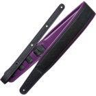 Richter 1649 Black / Violet Springbreak I Nappa Genuine leather guitar strap, lined