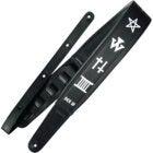 Richter 1863 Black / White Stephan Weidner Signature guitar strap made of vegan leatherette