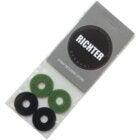 Richter 1758 Black / Olive Green Strap Securing Stops Rubber strapblocks for guitar strap