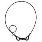 Adam Hall 43102P Saveking® Safety Rope 4 mm, 1 m, with cable eyes, Black