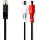 Nedis DIN 5-pins Male RCA female audio cable