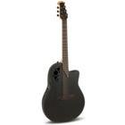 Ovation 1778TX-5-G Elite TX Mid Cutaway Black Textured electric-acoustic western guitar