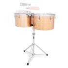 Latin Percussion LP258-BZ Tito Puente 15" & 16"" Timbales Bronze Timbales with Traditional Tuning"