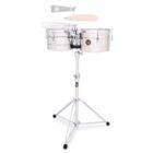 Latin Percussion LP272-S Tito 9-1/4" & 10-1/4"" Timbalitos Brass timbales with chrome fittings"