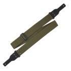 Richter 1442 Racoon Khaki / Black Guitar Strap with leather ends