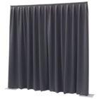 (B-Stock) Wentex P&D Curtain Dimout 300x400 Pipe & Drape Pleated Curtain (Dark Grey)