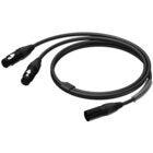 Procab PRA736 XLR male - 2x XLR female 1.5 m 1.50 metres