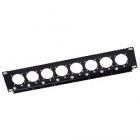 EMS rack panel 2U PC 8 for 8x Mennekes Outlets