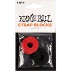 Ernie Ball 4603 Strap Blocks Red & Black (Set of 4)