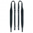Boston 45-L-LV Leather and Velour Straps for 80-96 Bass Accordion, 4.5cm Wide