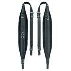 Boston 80-L-LV 96-120 Bass Accordion Straps, 8cm, Leather & Velour