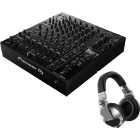 Pioneer DJ DJM-V10 + Pioneer HDJ-X10-S DJ Headphones (Silver)