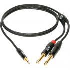 Klotz KY5-150 MiniLink Pro Y-Cable 3p Mini-Jack to 2x Jack, 1.5m
