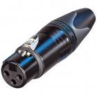Neutrik NC3FXX-HA-BAG Female XLR Plug with Black Metal Housing