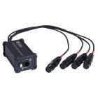 Hilec BOXRJ4XF3 RJ45 / XLR3F Adapter Box for Audio or DMX Signals