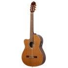 Ortega RCE159MN-L Performer Series Natural Left-Handed Electro-Acoustic Classical Guitar with Gig Bag