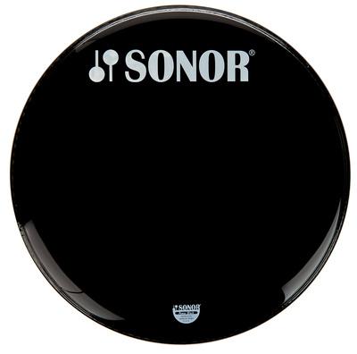 Sonor 24" Front Head Black with Hole"