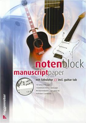 Voggenreiter Notenblock Music Paper Tab A4