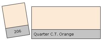 Lee Filter Roll 206 Q.C.T. Orange