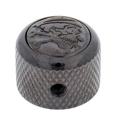 Q-Parts Pot Knob Skull 'n' Bones BK