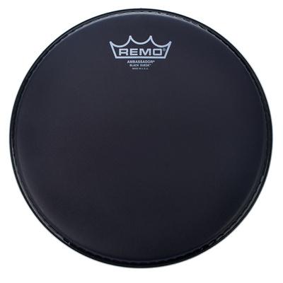 Remo 12" Ambassador Black Suede"