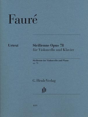 Henle Verlag Fauré Sicilienne op. 78 Cello
