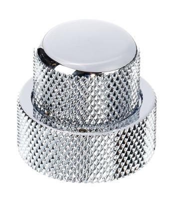 Allparts Stacked Pot Knob Set Chrome