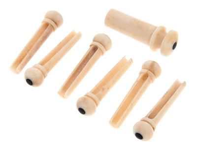 Harley Benton Parts Bridgepin Set Bone Eb E
